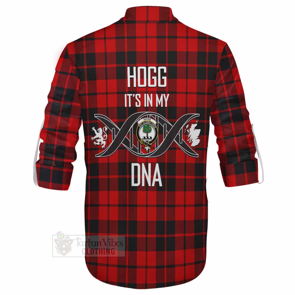 Tartan Vibes Clothing Hogg (Hog) Tartan Ghillie Kilt Shirt with Family Crest DNA In Me Style