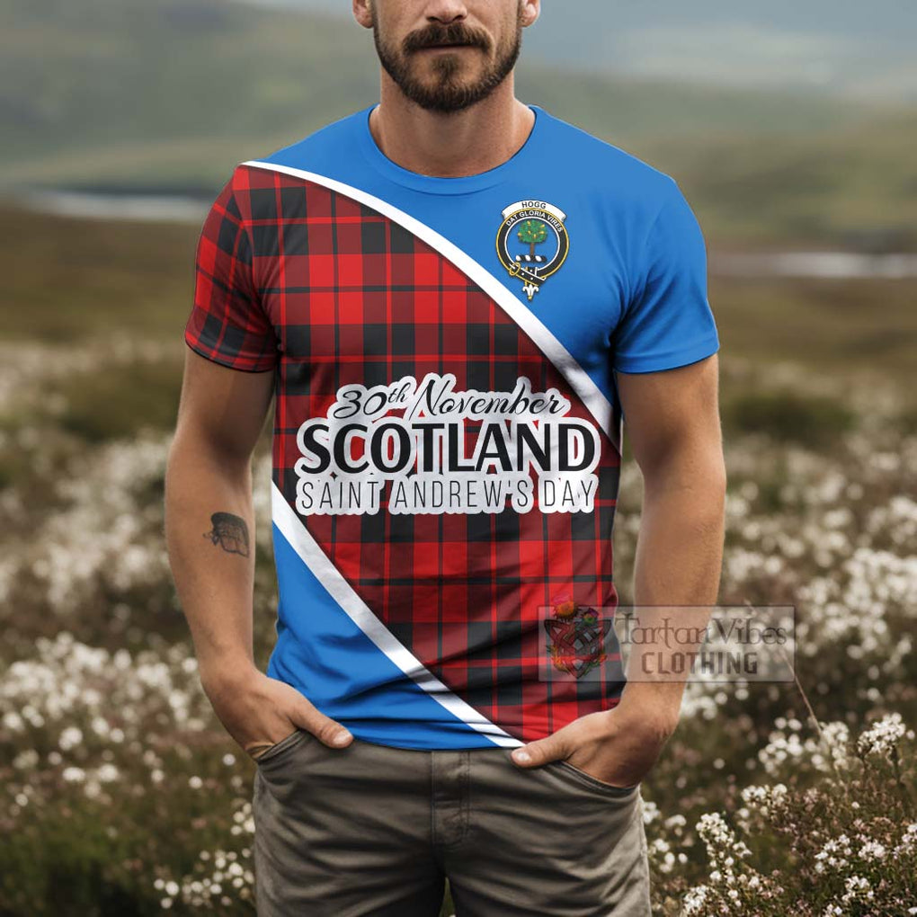 Tartan Vibes Clothing Hogg (Hog) Family Crest Tartan T-Shirt Celebrate Saint Andrew's Day in Style