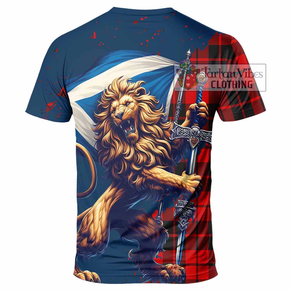 Tartan Vibes Clothing Hogg (Hog) Tartan Family Crest T-Shirt with Scottish Majestic Lion