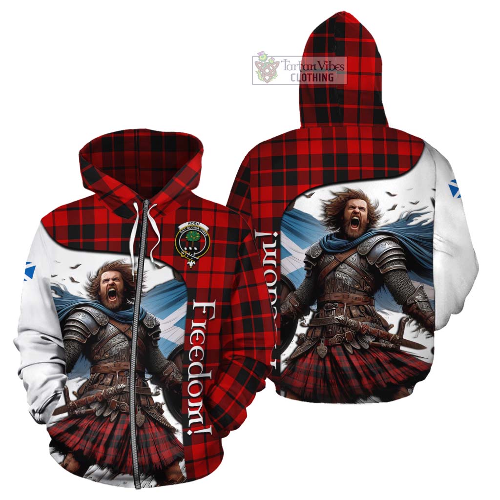 Tartan Vibes Clothing Hogg (Hog) Crest Tartan Cotton Hoodie Inspired by the Freedom of Scottish Warrior