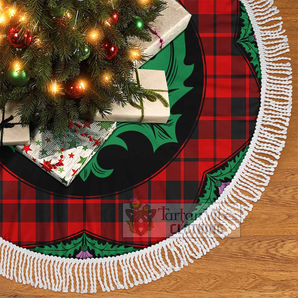 Tartan Vibes Clothing Hogg (Hog) Tartan Christmas Tree Skirt Scottish Thistle Style