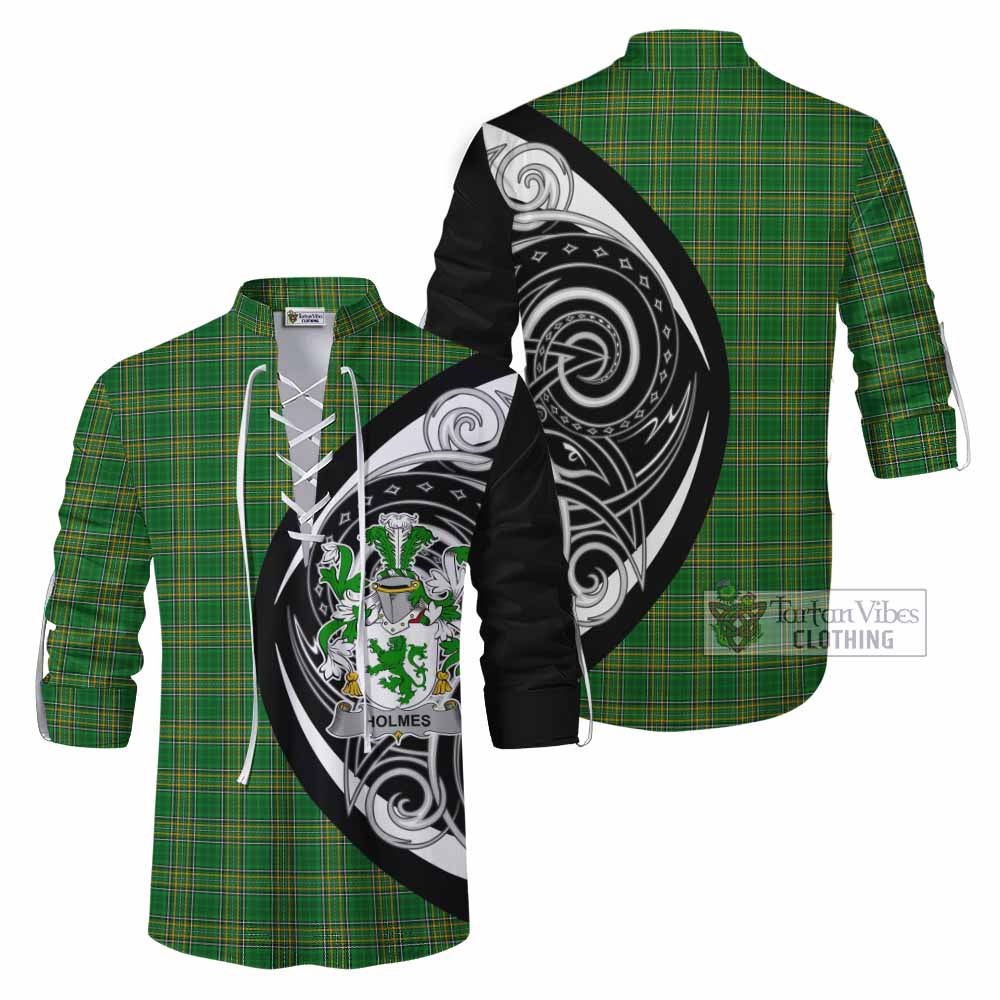 Holmes Irish Clan Ghillie Kilt Shirt Celtic Circle Style - Tartan Vibes Clothing