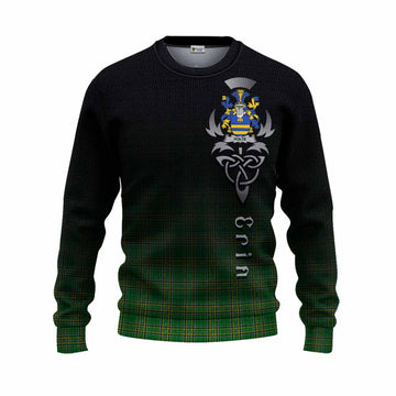 Holte Irish Clan Knitted Sweater with Coat of Arms Erin Go Bragh Celtic Inspired Unisex - Tartan Vibes Clothing