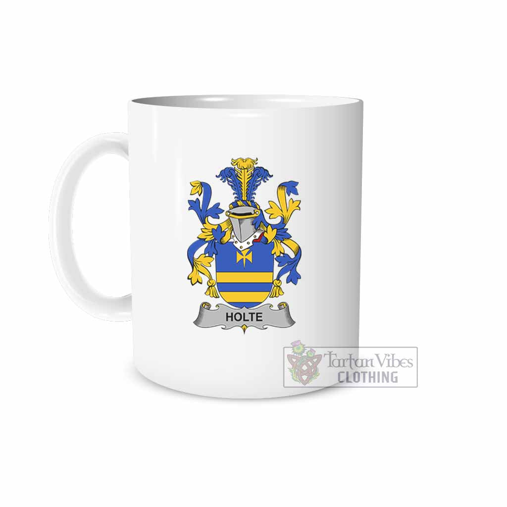 Holte Irish Clan Coat of Arms Ceramic Mug White - 2D-tartanvibesclothing