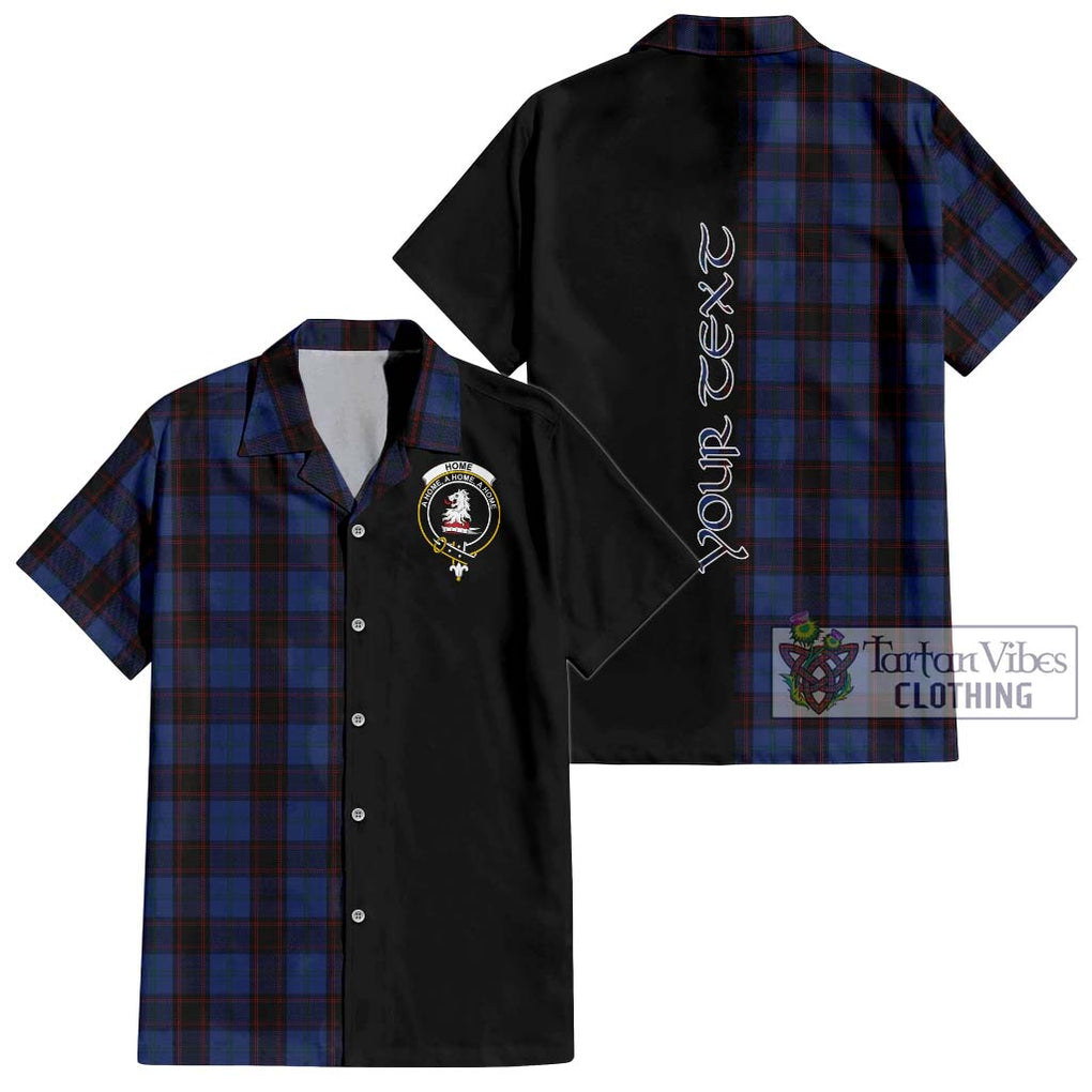 Home (Hume) Tartan Short Sleeve Button Shirt with Family Crest and Half Of Me Style Kid - Tartanvibesclothing Shop