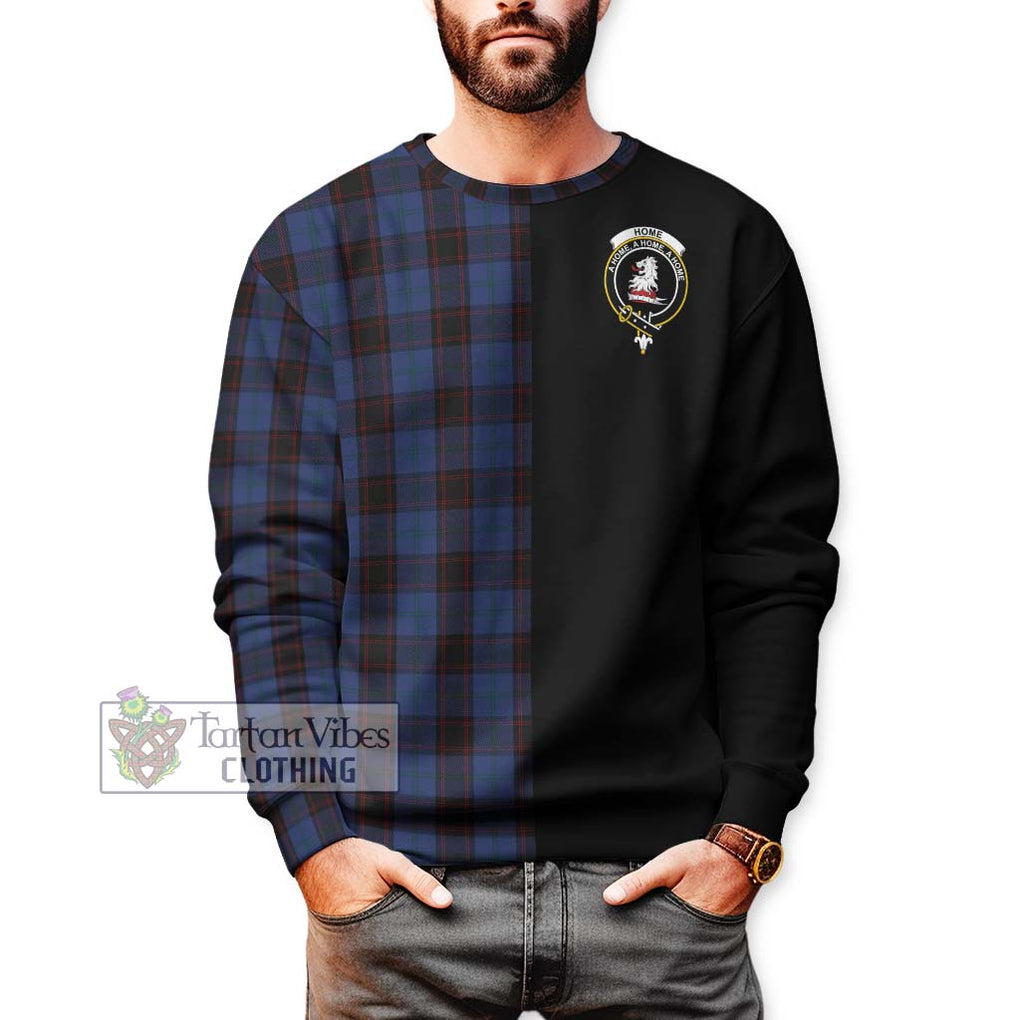 Home (Hume) Tartan Sweatshirt with Family Crest and Half Of Me Style Unisex - Tartanvibesclothing Shop