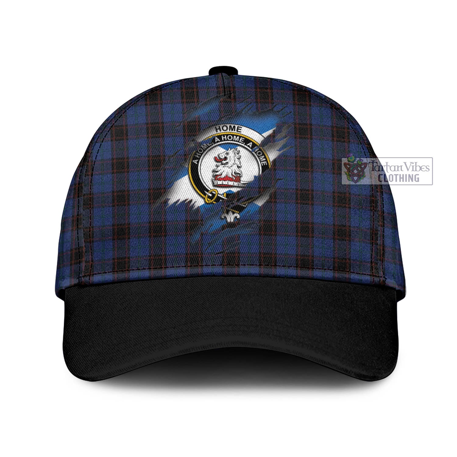 Tartan Vibes Clothing Home Tartan Classic Cap with Family Crest In Me Style