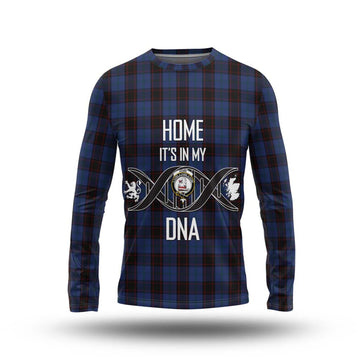 Home (Hume) Tartan Long Sleeve T-Shirt with Family Crest DNA In Me Style