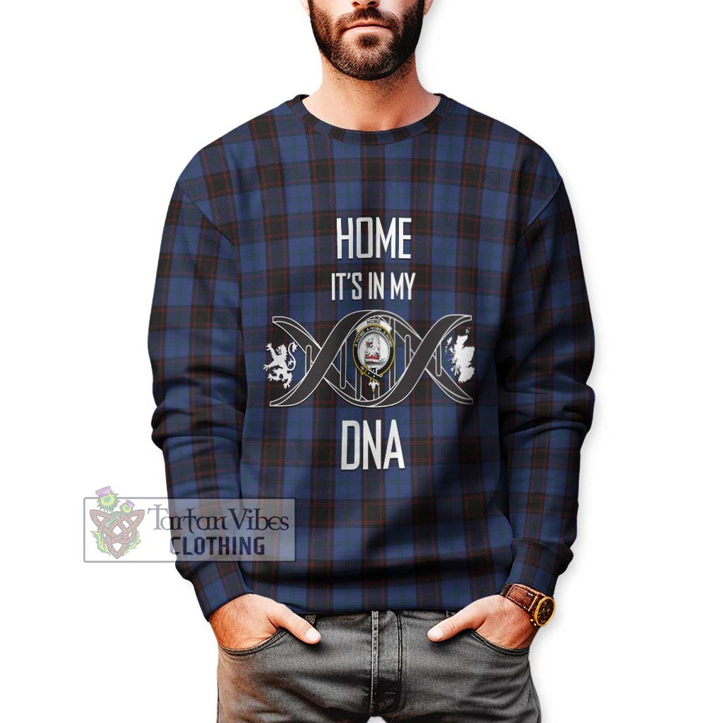 Home (Hume) Tartan Sweatshirt with Family Crest DNA In Me Style Unisex - Tartanvibesclothing Shop