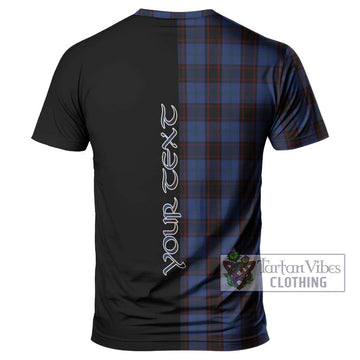 Home (Hume) Tartan T-Shirt with Family Crest and Half Of Me Style