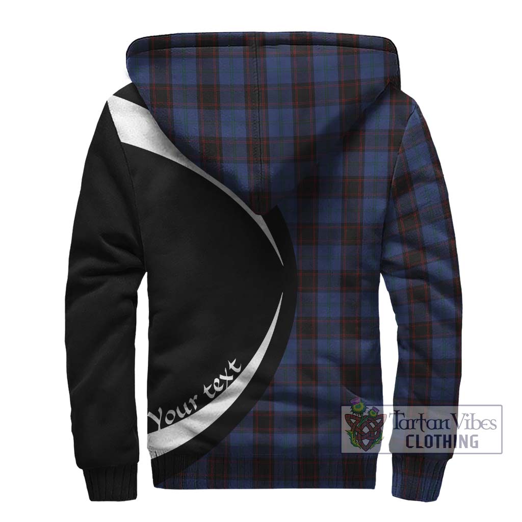 Home (Hume) Tartan Sherpa Hoodie with Family Crest Circle Style - Tartan Vibes Clothing