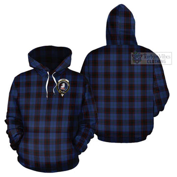 Home (Hume) Tartan Cotton Hoodie with Family Crest