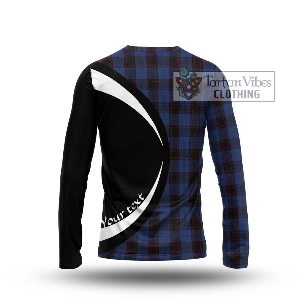 Home (Hume) Tartan Long Sleeve T-Shirt with Family Crest Circle Style - Tartan Vibes Clothing