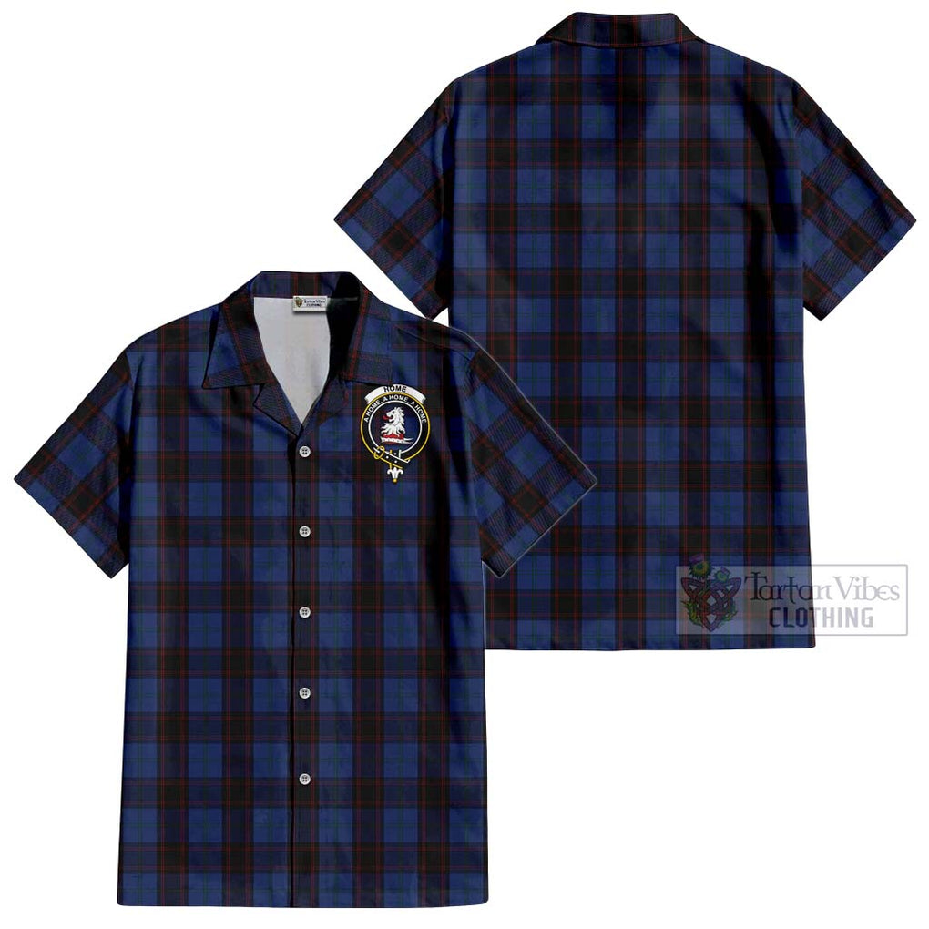 Home (Hume) Tartan Cotton Hawaiian Shirt with Family Crest Kid - Tartan Vibes Clothing