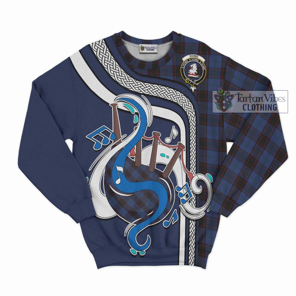 Tartan Vibes Clothing Home Tartan Sweatshirt with Epic Bagpipe Style