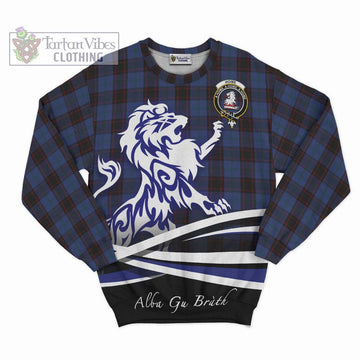 Home (Hume) Tartan Sweatshirt with Alba Gu Brath Regal Lion Emblem