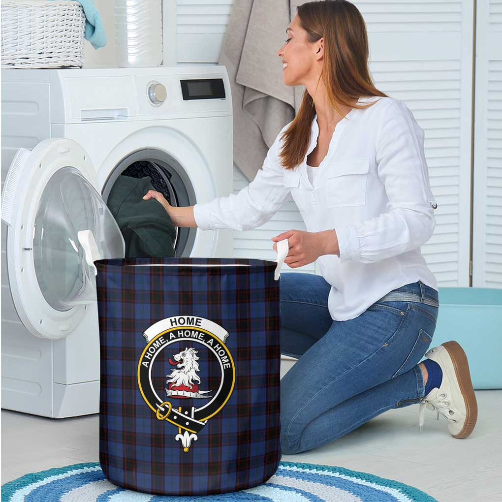 Home (Hume) Tartan Laundry Basket with Family Crest - Tartanvibesclothing Shop