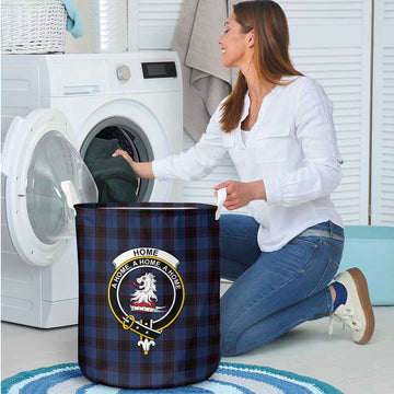 Home (Hume) Tartan Laundry Basket with Family Crest