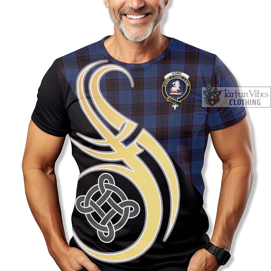 Tartan Vibes Clothing Home Tartan T-Shirt with Family Crest and Celtic Symbol Style