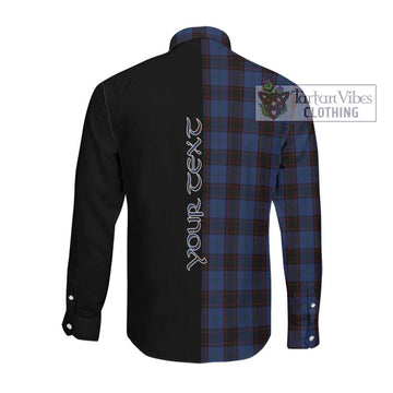 Home (Hume) Tartan Long Sleeve Button Shirt with Family Crest and Half Of Me Style