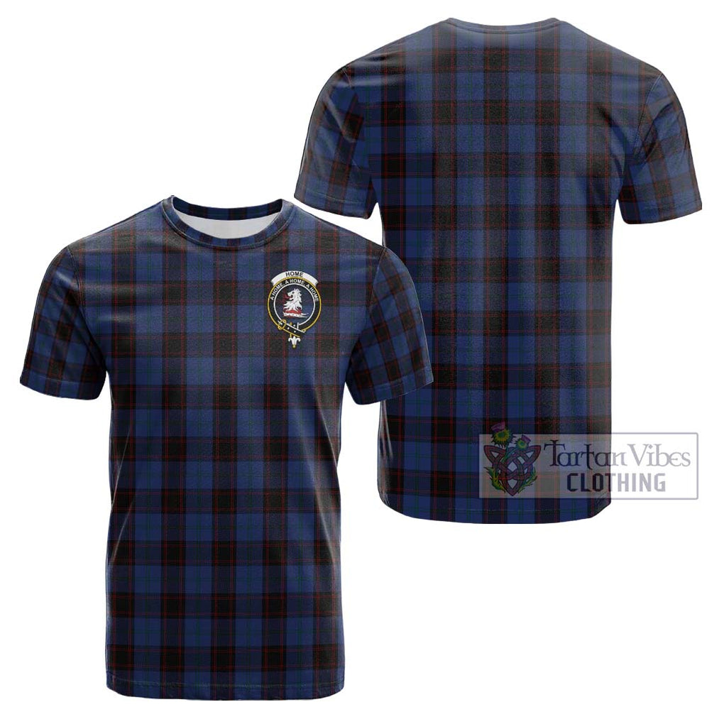 Home (Hume) Tartan Cotton T-Shirt with Family Crest Kid's Shirt - Tartanvibesclothing Shop