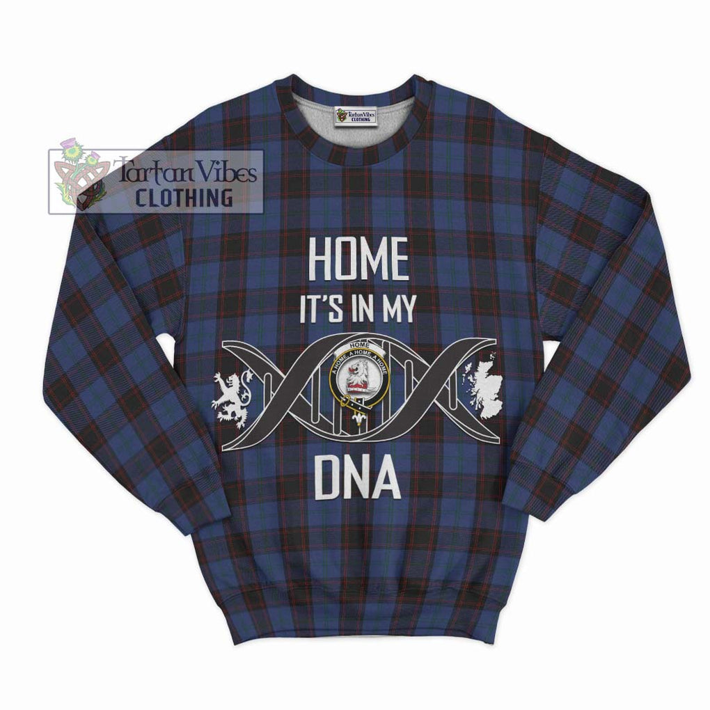 Home (Hume) Tartan Sweatshirt with Family Crest DNA In Me Style - Tartanvibesclothing Shop