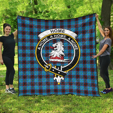 Home Ancient Tartan Quilt with Family Crest