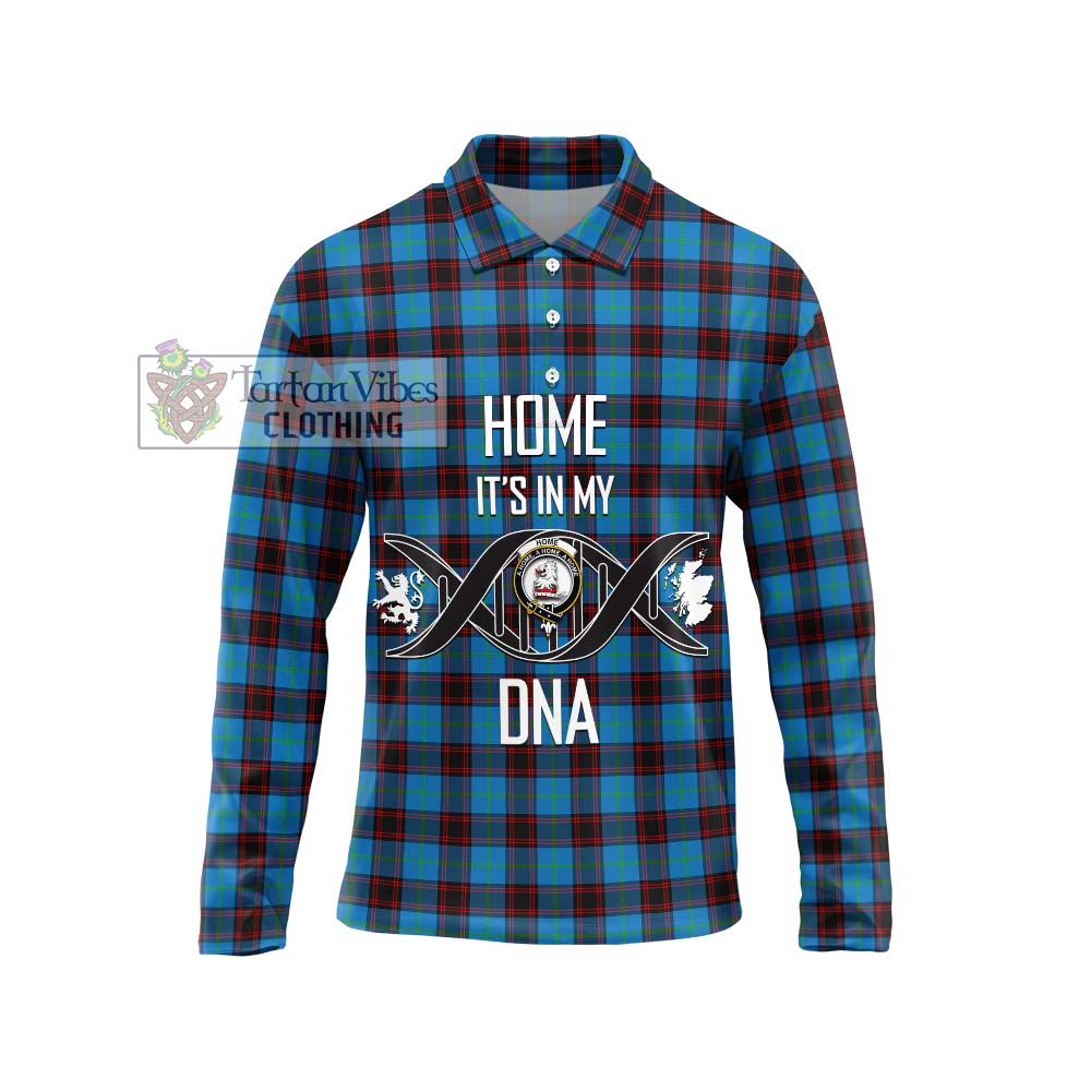 Home Ancient Tartan Long Sleeve Polo Shirt with Family Crest DNA In Me Style Unisex - Tartanvibesclothing Shop