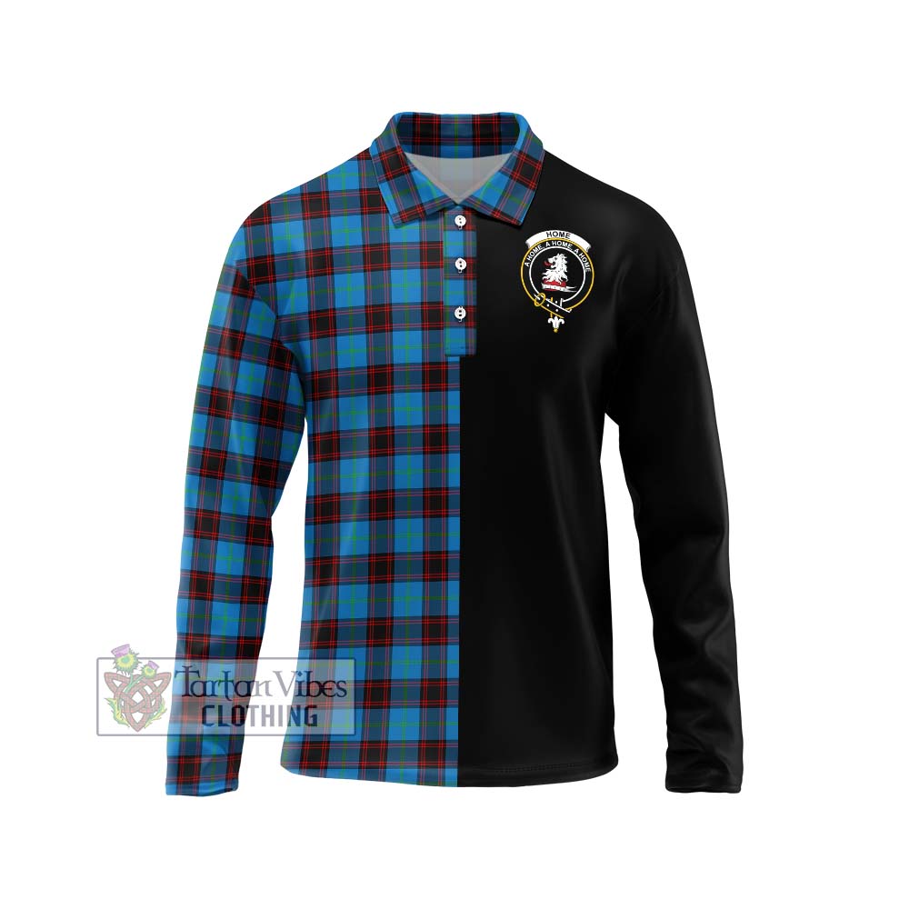 Home Ancient Tartan Long Sleeve Polo Shirt with Family Crest and Half Of Me Style Unisex - Tartanvibesclothing Shop