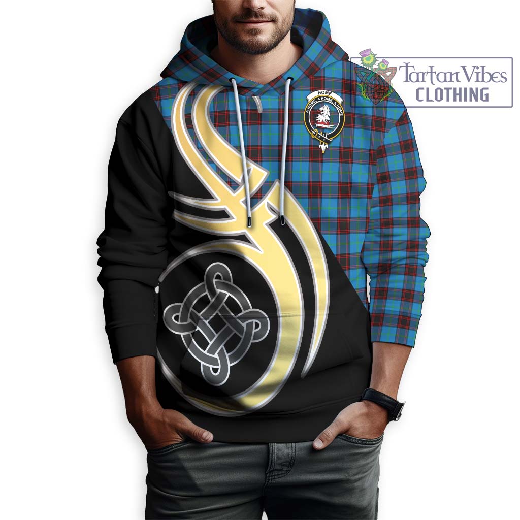 Home Ancient Tartan Hoodie with Family Crest and Celtic Symbol Style Zip Hoodie - Tartan Vibes Clothing