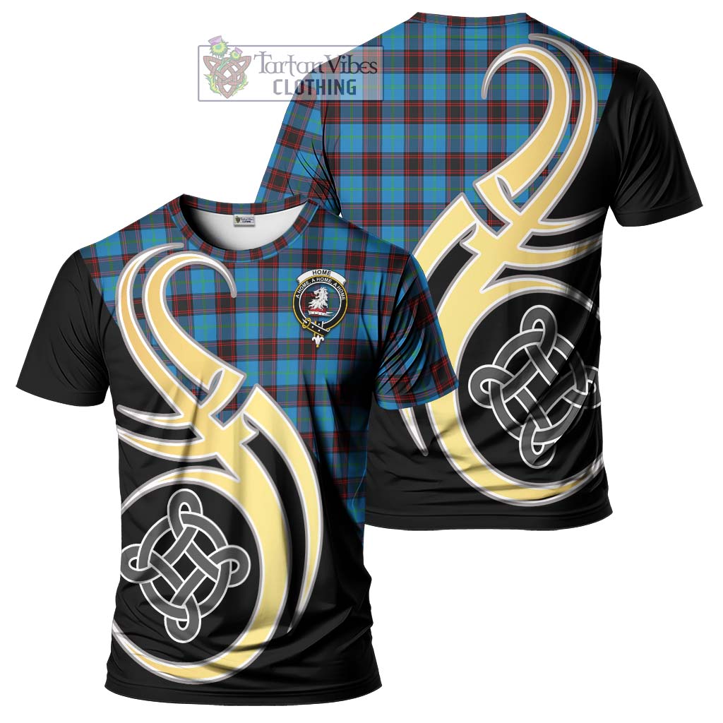 Tartan Vibes Clothing Home Ancient Tartan T-Shirt with Family Crest and Celtic Symbol Style