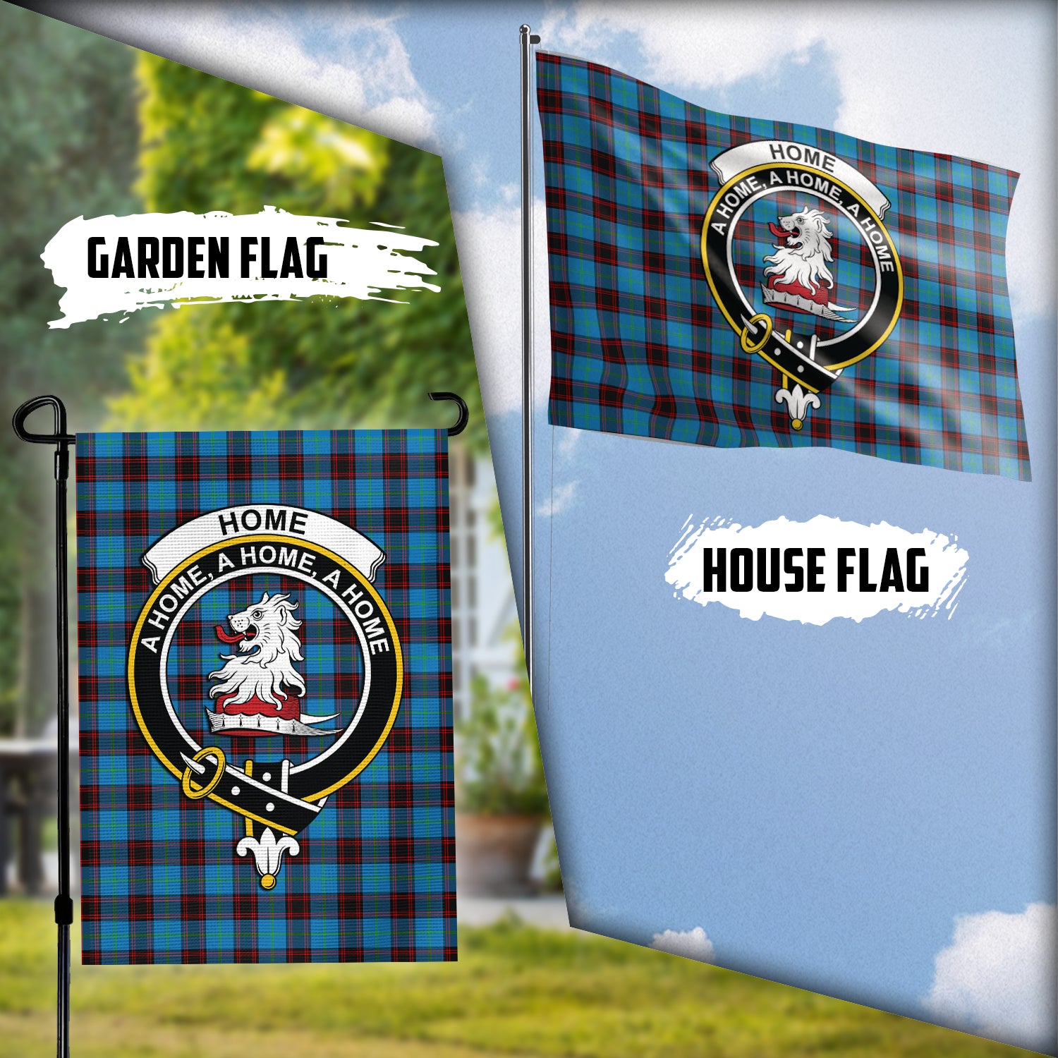 Home Ancient Tartan Flag with Family Crest Garden Flag (Vertical) - Tartan Vibes Clothing