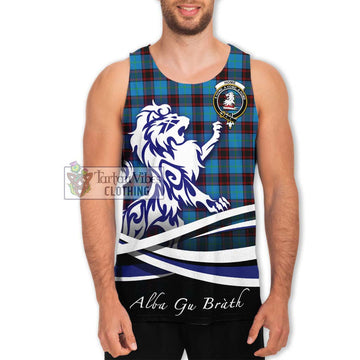 Home Ancient Tartan Men's Tank Top with Alba Gu Brath Regal Lion Emblem