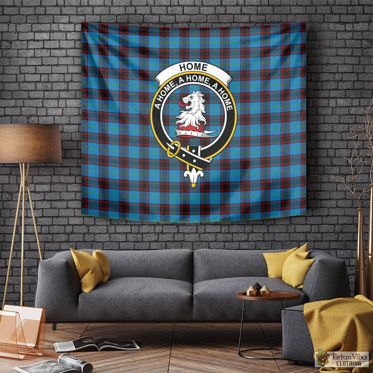 Tartan Vibes Clothing Home Ancient Tartan Tapestry Wall Hanging and Home Decor for Room with Family Crest