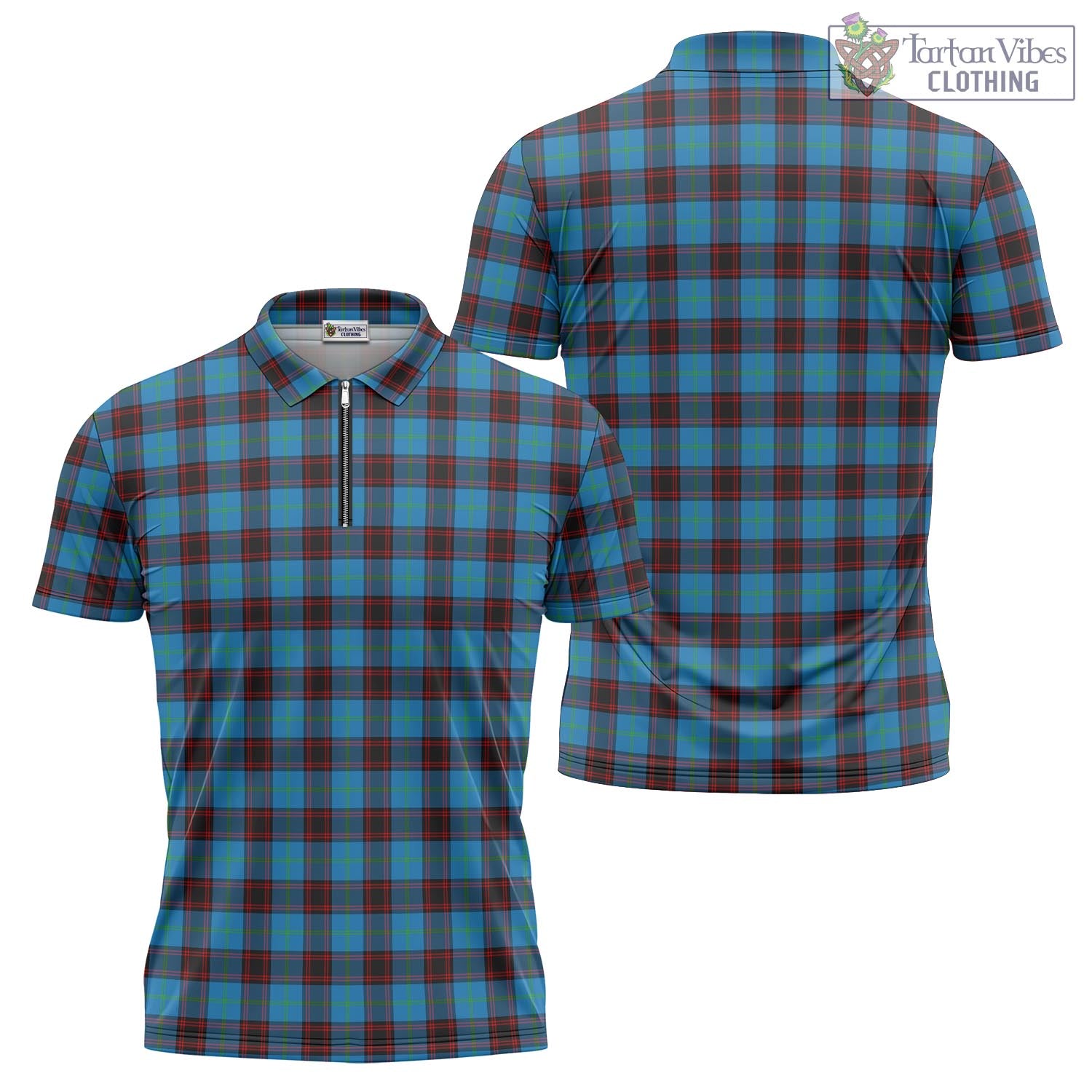 Tartan Vibes Clothing Home Ancient Tartan Zipper Polo Shirt