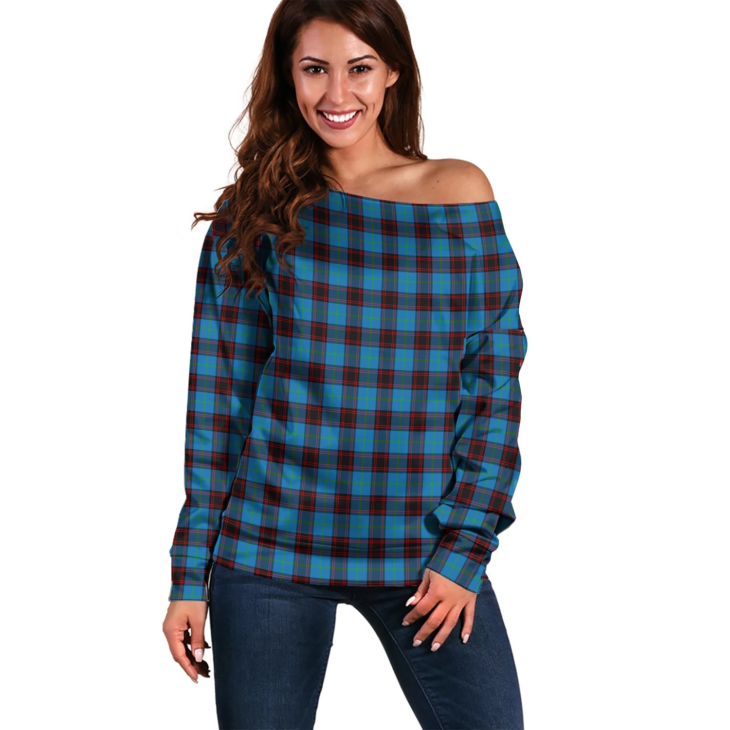 Home Ancient Tartan Off Shoulder Women Sweater Women - Tartanvibesclothing