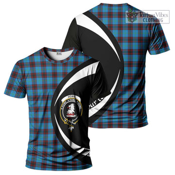 Home Ancient Tartan T-Shirt with Family Crest Circle Style