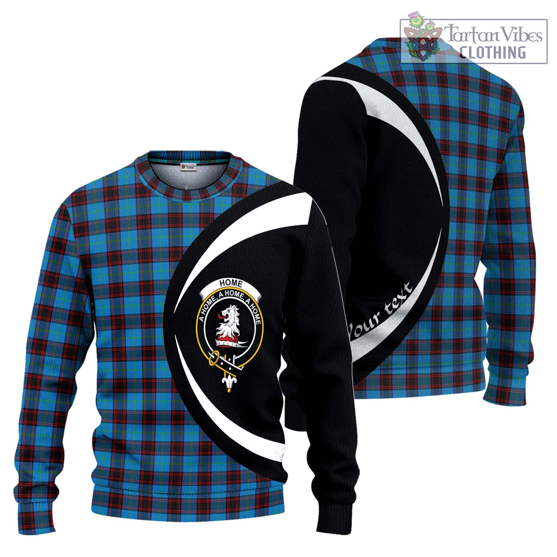 Home Ancient Tartan Ugly Sweater with Family Crest Circle Style Unisex - Tartan Vibes Clothing