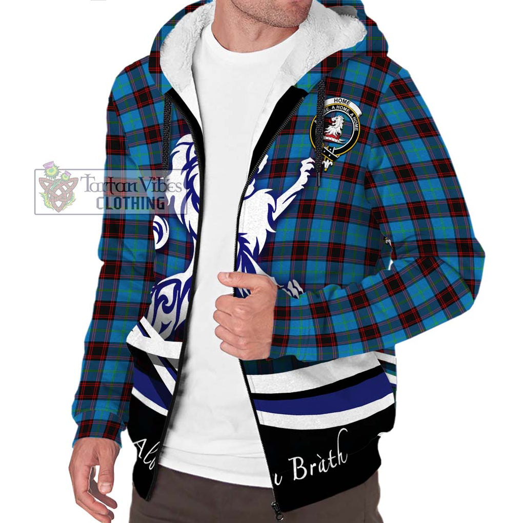 Home Ancient Tartan Sherpa Hoodie with Alba Gu Brath Regal Lion Emblem Unisex S - Tartanvibesclothing Shop