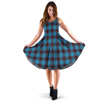 Home Ancient Tartan Sleeveless Midi Womens Dress