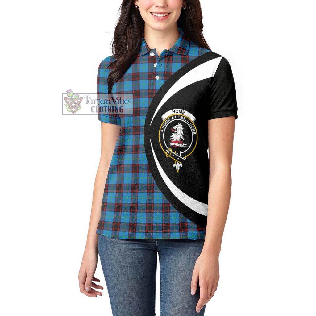 Home Ancient Tartan Women's Polo Shirt with Family Crest Circle Style - Tartan Vibes Clothing