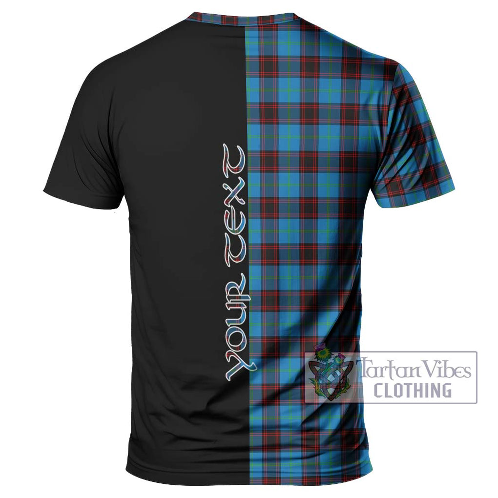 Home Ancient Tartan T-Shirt with Family Crest and Half Of Me Style - Tartanvibesclothing Shop