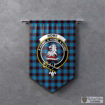 Home Ancient Tartan Gonfalon, Tartan Banner with Family Crest