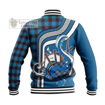 Home Ancient Tartan Baseball Jacket with Epic Bagpipe Style