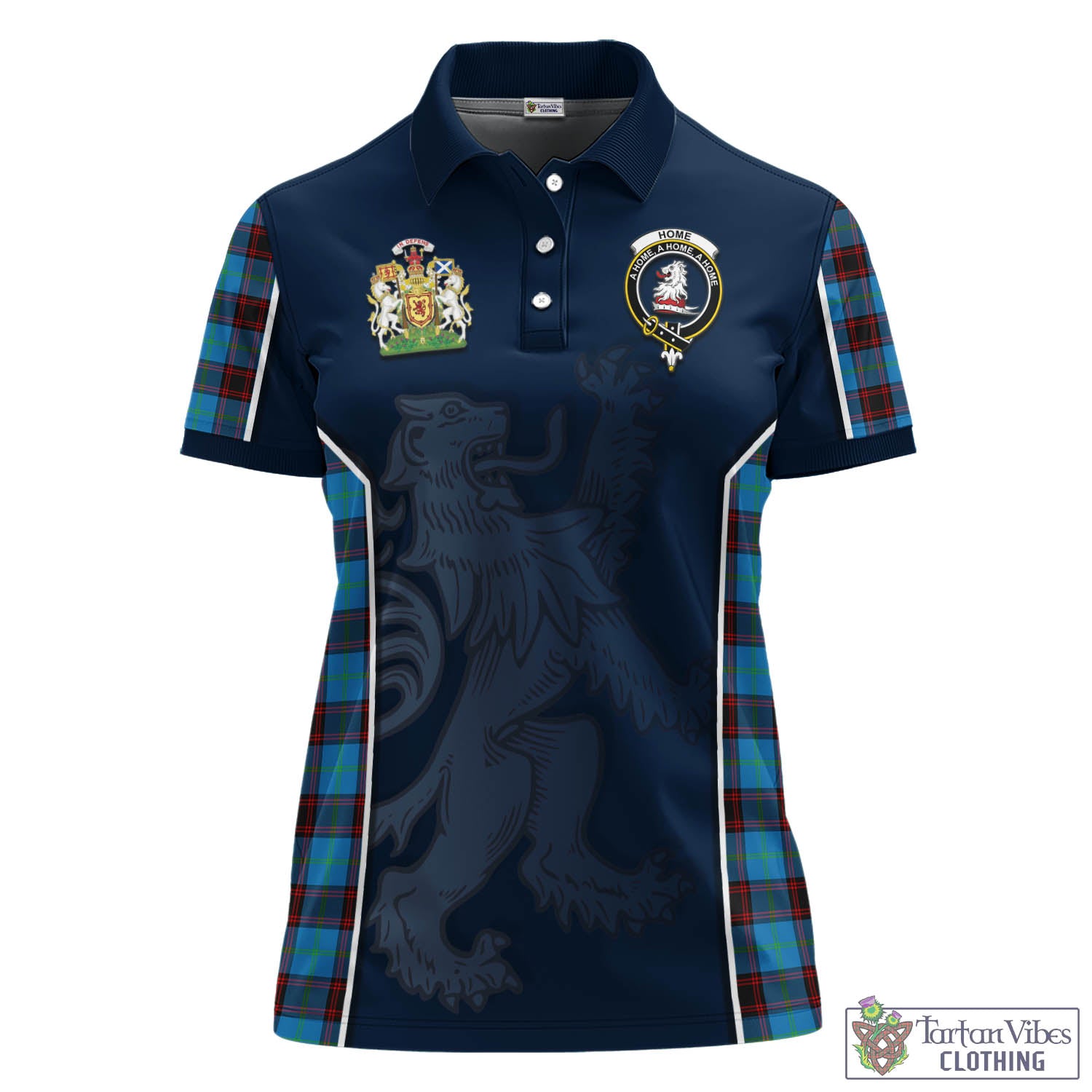 Home Ancient Tartan Women's Polo Shirt with Family Crest and Lion Rampant Vibes Sport Style - Tartan Vibes Clothing