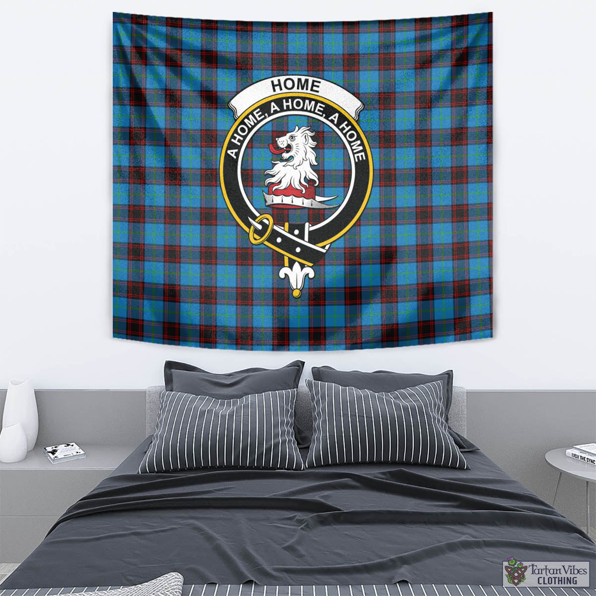 Tartan Vibes Clothing Home Ancient Tartan Tapestry Wall Hanging and Home Decor for Room with Family Crest