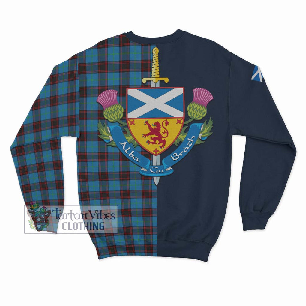 Tartan Vibes Clothing Home Ancient Tartan Sweatshirt with Scottish Lion Royal Arm Half Style