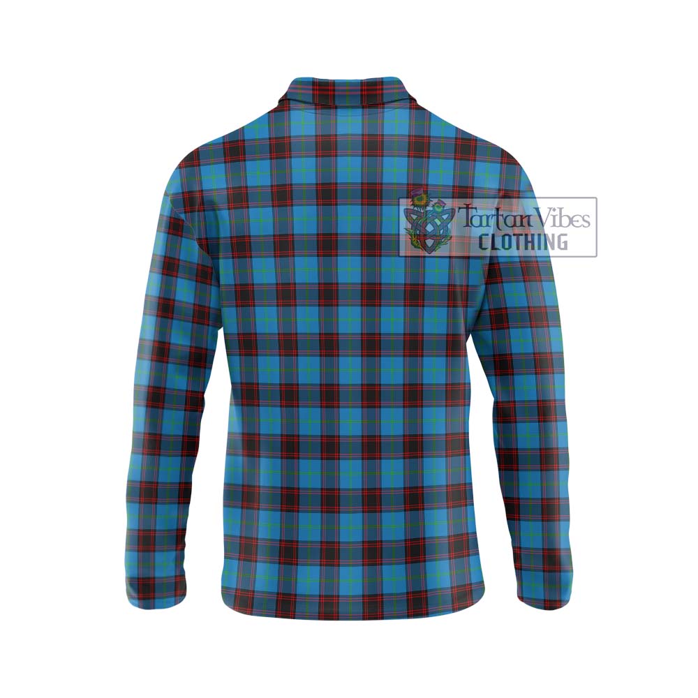 Home Ancient Tartan Long Sleeve Polo Shirt with Family Crest DNA In Me Style - Tartanvibesclothing Shop