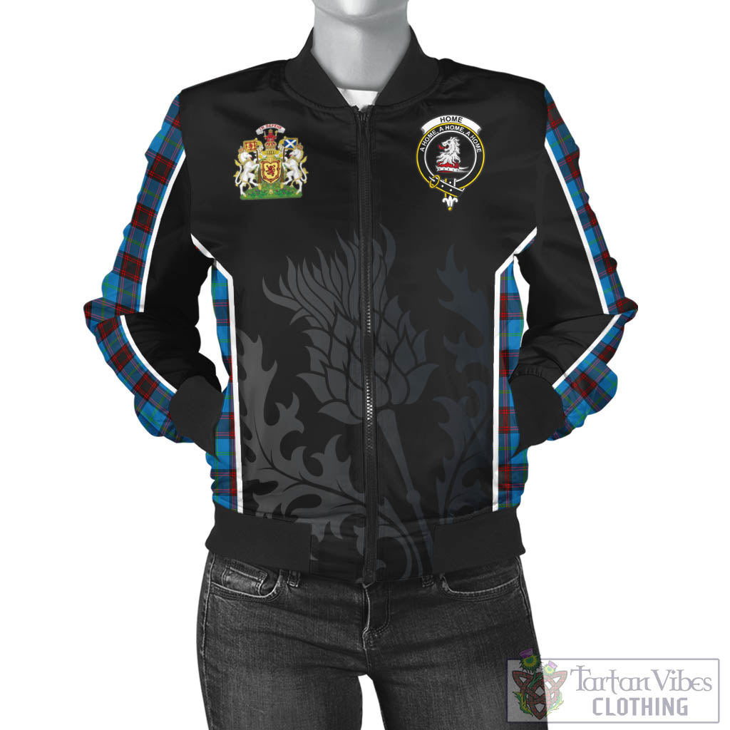 Tartan Vibes Clothing Home Ancient Tartan Bomber Jacket with Family Crest and Scottish Thistle Vibes Sport Style