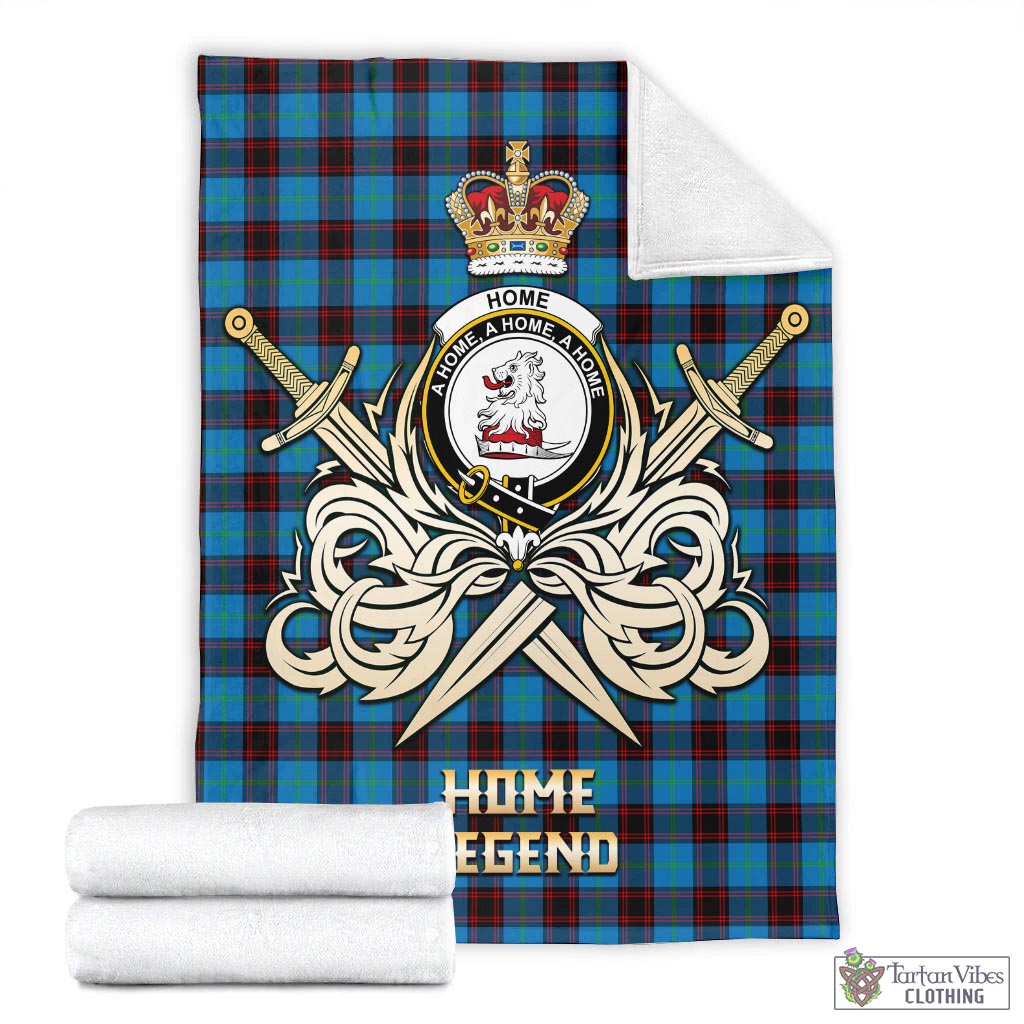 Tartan Vibes Clothing Home Ancient Tartan Blanket with Clan Crest and the Golden Sword of Courageous Legacy